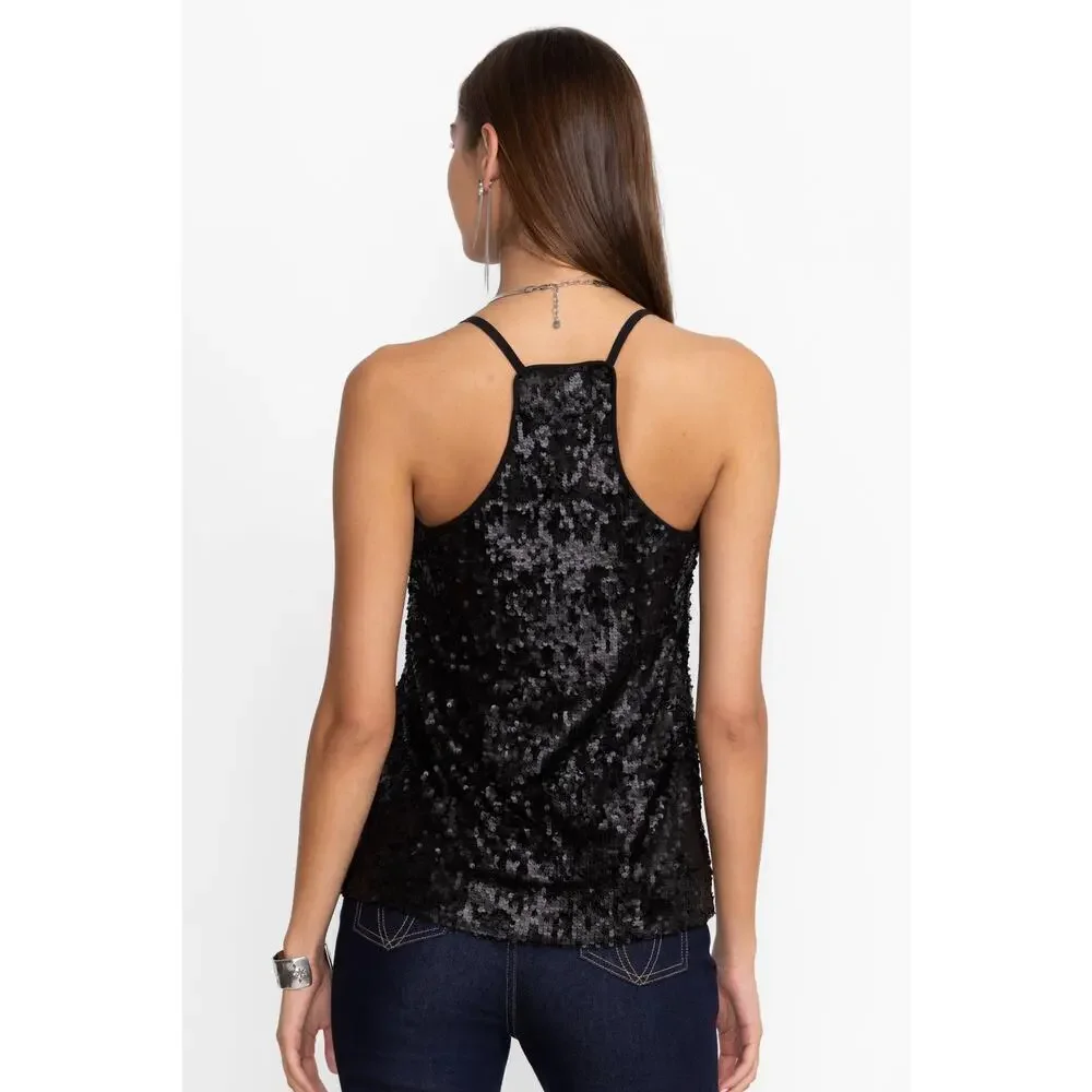 NWT Johnny Was Etta Black Sequin Camisole Tank Size XS - Picture 6 of 16